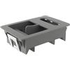 YINETTECH Pannello Di Rivestimento Dell'interruttore Del Regolatore Della Finestra 6N0959549A Compatibile Con VW LUPO POLO 6N2 Grigio