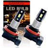 SageSunny Lampadina H11 LED h8 H9 H16 Fendinebbia luci anti-guasto Canbus DC 12V 1860 CSP chip 1200lm bianco puro 6000K LAMPADINE DI RICAMBIO luci diurne - una garanzia di un anno