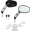 HOKUOTOLITE Specchietti retrovisori per moto, montaggio sul manubrio lato sinistro e destro per Harley CVO Dyna Electra Glide Road Glide Road King Softail Street Glide Sportster 1200 883, Nero