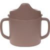 LÄSSIG Tazza per bambini con manico e coperchio rimovibile 150 ml/Sippy Cup PP/Cellulose Uni anthracite