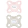 MAM Comfort - Ciuccio in silicone (0-2 mesi) - Ciuccio per neonati e neonati - Set lecca con scatola per lecca-lecca - rosa/viola