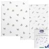 Chicco Set di Lenzuola in Fibra di Bambù, 2 Pezzi Lenzuola con Angoli, Compatibili con Materassi 50x83 cm, Fantasia con foglie e lumachine, Realizzate in Fibra di Bambù
