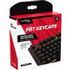 HyperX PBT Copritasti, Set Completo di Tasti, Semitrasparenti, Realizzati in PBT, Resistenti a Usura, Attrito e Solventi, Font HyperX, Strumento Rimozione Copritasti, Layout Inglese, Nero