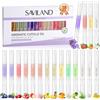 SAVILAND Penna per olio per unghie Cuticle Oil Pen: 18 pezzi Olio per cuticole a base vegetale Unghie per la cura delle unghie rapida con vitamina Riparazione profonda per unghie secche danneggiate