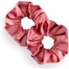 Leirinik Velvet Scrunchie rosa antico, confezione da 2 pezzi, 14 cm, elastici per capelli di alta qualità, in 100% poliestere, effetto velluto, per donne e ragazze, per tutti i tipi di capelli, per