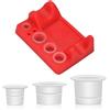 ATOMUS Red Tattoo Pen Stand Silicone Microblading Pigment Ink Cup Holder Makeup Tattoo Accessories Organiser Tattoo Tool Holder with 50pcs S M L Pigment Cups