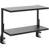 VIVO Scaffale a 2 ripiani con morsetto, 61 cm sopra o sotto la scrivania, per accessori da tavolo, dispositivi di gioco e altro, vassoio portaoggetti, organizer da scrivania, nero, STAND-SHELF24C