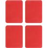 QUARKZMAN Toppe in Ferro Cotone 5x4 Pollici Rosso 4Pcs | Toppa Di Riparazione Tessuto, Per Riparazione Abbigliamento Per Vestiti Pantaloni Borse