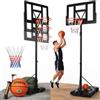 VOWNER Cestino da basket da esterno con supporto e ruote, regolabile in altezza 135-305 cm. Include 7-palla, pompa e 2 x 25 kg sacchi di sabbia portatile, resistente alle intemperie, per interni ed esterni