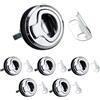 GDWD Pull Lock, Latch Flush Hatch Locker, Pull Lift Hatch, blocco per mobili, maniglia per mobili, blocco push lock per camper, campeggio, barca, roulotte, cabinet (nero, 6 pezzi)