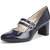 LifeStride True, Scarpe décolleté Donna, Vernice Lux Navy, 40.5 EU