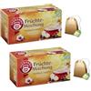 TEEKANNE Pompadour | Teekanne | Infuso Frutta Mista Senza Caffeina | Tisana Fresca e Profumata Mela Ibisco Rosa Canina Arancia Sambuco - 2 x 20 Filtri (120 Gr)