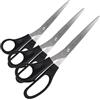 Westcott Forbici 8 (20,3 cm) nere per mancini, Forbici da ufficio con impugnature in plastica nera, Lama extra affilata, acciaio inossidabile, E-31182 00 (Confezione da 3)