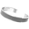 Treasure Bay Bracciale rigido classico da 14 mm, in argento massiccio 925, aperto per uomo o donna, Misura unica, Argento sterling, senza pietra