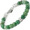 10:10 Bracciale Uomo Pietre Naturali Agata 8 MM, Colore Verde - Regolabile, Resistente e Comodo - Made In Italy (Agata Verde)