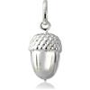 Gemma J Ciondolo a forma di ghianda in argento Sterling lucido, di alta qualità, altamente dettagliato, per braccialetto/collana