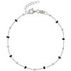 Schmuck Les Poulettes LES POULETTES BIJOUX - Bracciale Argento 925 Perle di Smalto e Perle Argento 925 - Nero