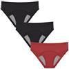 CARER Healthcare Incontinence Pregnancy Carer Confezione da 3 Culotte Mestruali per Flusso Abbondante 60 ml Assorbenza - Intimo Menstruale in Cotone Lavabile con Assorbente Integrato per Uso Quotidiano Mutande Incontinenza Donna Taglia S