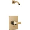 Delta Faucet Velum 14 Series - Kit di finiture per valvola doccia monofunzione dorata, maniglia doccia, kit Delta doccia, bronzo champagne T14237-CZLHD (soffione doccia e valvola non inclusi)