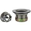 Keeney 878PC Filtro per lavello Junior Duo in Acciaio Inox con cestello, Adatto per Aperture 5 cm, Cromato Lucido, 1