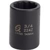 Sunex 224Z 1/5,1 cm Drive 3/10,2 cm punti presa impatto
