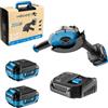 HÖGERT TECHNIK Set smerigliatrice angolare 18V 125 mm brushless con regolazione velocità, troncatrice, flex, levigatrice con batteria 4Ah e caricatore rapido 4A OneAccuSystem