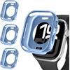 iVoler 3 Pezzi Cover Rigida PC per Apple Watch Series 11/10 46mm (Senza Pellicola Protettiva), Ultra Sottile Custodia Antiurto e Anti-Graffio Bumper Case, Azzurro Ghiaccio