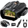 ROQIOO Binocolo Visore Notturno 4K: Night Vision con Batteria Ricaricabile Da 5000mAh - Visione Notturna 10X Digitale Zoom 7-Livelli Infrarossi 3 - Regali Di Caccia Per Uomini/Papà/Marito - Campeggio