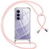 Pnakqil Cover per Xiaomi Redmi 15 4G con Cordino, Trasparente Custodia con Laccio Tracolla Cellulare Girocollo Collana Protettiva per Xiaomi Redmi 15 4G 6.9, Rosa