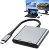 Azuxreza Adattatore da USB C a Dual HDMI - Docking Station 4K a 60Hz per laptop HP Dell Surface Lenovo Thinkpad MacBook Pro Air e altro ancora