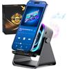 BIIB Regalo Uomo, Speaker Bluetooth, Regalo Uomo Compleanno, Altoparlante a Induzione e Bluetooth con Supporto per Telefono, Regalo Anniversario per Lui