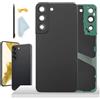 YHX-OU 6.1'' Nero Copribatteria per Samsung Galaxy S22 5G SM-S901B, SM-S901U Copri Batteria Sostituzione Posteriore Ricambio Posteriore Back Cover + Strumento di Installazione