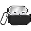 MyGadget Cover Rigida Compatibile con Apple AirPods 3 Generazione - Custodia per Cuffie Auricolari con interno in silicone e apertura a scatto - Nero