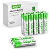 Lepro - Batterie Alcaline AAA, Pacco da 12 Pile AAA Ministilo Alcaline 1.5 volt Batteria LR03, Alta Performance e Lunga Durata, Adatte per Telecomandi, Radio, Mouse, Sveglie e Orologi