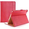 ProCase Custodia iPad 9.7 2018/2017 Custodia iPad - Custodia Stand Folio per iPad 9.7 Pollici, Anche in Versione iPad Air 2 / iPad Air -Rosso