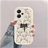 hdqICase Gatto Custodia Onda Silicone Morbido Compatibile con Xiaomi Redmi Note 13 Pro Plus 5G Bianco Cover