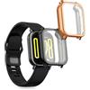 kwmobile Set 2x Custodia Smartwatch Compatibile con Xiaomi Redmi Watch 5 Active Cover - Case Silicone Protezione Orologio Fitness nero/oro rosa