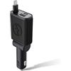 NAJILI Caricatore da auto retrattile da 80 W, 3 in 1 PD, adatto per tutte le porte di ricarica con tipo C, USB, Lightning
