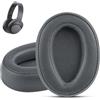 Krone Kalpasmos - Cuscinetti auricolari per Sony WH-H900N, cuscinetti di ricambio per cuffie Sony MDR-100ABN, in morbida schiuma di memoria proteica in pelle, con custodia in PU (grigio)