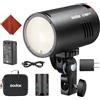 GODOX AD100ProII Flash Kit AD100Pro Upgrade Luce Strobe Fotografia,100Ws 2.4G Wireless HSS 1/8000s Flashs Esterno,USB-C Ricarica,2850mAh Batteria 490 Flash a Piena Potenza,Lampada Modellaggio LED