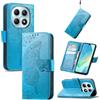 JIUNINE Custodia Protettiva per XIAOMI Redmi Note 15 5G / 4G / Poco M8 5G, Cover Libro PU Pelle Antiurto Portafoglio con Design Farfalle 3D, Slot per Carte, Supporto Stand Regolabile, Blu