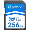 ORICO Scheda SD da 256 GB, UHS-I, C10, U3, V30, Full HD, 4K, Velocità di Lettura fino a 100 MB/s, Scheda di Memoria SDXC per Fotocamere DSLR e Mirrorless Canon, Nikon, Sony, Fujifilm - SD30