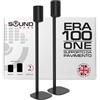 Sound Bass Supporto da Pavimento ERA 100, Doppia Confezione (2pcs), Compatibile con Sonos ERA100 e ERA 100 SL, Sonos ONE e Play:1, Accessori Inclusi, Progettato nel Regno Unito, Coppia (Nero)