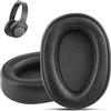Krone Kalpasmos Cuscinetti auricolari per Sony WH-H900N, compatibili con cuffie Sony MDR-100ABN, cuscinetti auricolari di ricambio in morbida schiuma di memoria proteica di per cuffie Sony (nero)