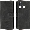 OKZone Cover per Samsung Galaxy A20/A30/M10S, Custodia in Pelle Samsung A20/A30/M10S, Cover a Libro Galaxy A20/A30/M10S Magnetica Portafoglio Folio PU Pelle Flip Caso con Wallet Case Cover (Nero)