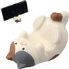 QYJMLH Supporto Per Cellulare A Forma Di Gatto,Funny Cat Holder Supporto, Per Animali Gatto Per La Decorazione Domestica Per Casa, Soggiorno, Dormitorio E Scuola-Bianco-8.3 * 5.8 * 5CM