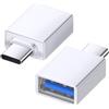 Mepsies Adattatore USB C a USB (2 Pezzi), Adattatore USB 3.0 a Tipo C OTG, 5 Gbps ad Alta Velocità, Compatibile con MacBook Pro/Air, Thunderbolt 3/4, iPhone 17/16/15, iPad, Samsung Galaxy e Altro, Bianco