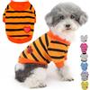 Zunea Camicie per cani di piccola taglia T-shirt estiva basic a righe vestiti per cuccioli paillettes felpa cuore amore morbida maglietta a maniche corte abbigliamento per animali domestici pullover