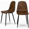 HOMYLIN Chair, Suede, marrone, 40 x 38,5 x 85 cm