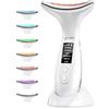 yuaei Massaggiatore Elettrico Viso Antirughe Lifting: Face Massager con 6 Modalità 7 Colori LED EMS Microcorrente Massaggio - Dispositivo Bellezza 45 ℃ Terapia Della Luce Per Rassodante Facial Collo e Mento